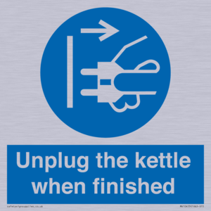 Unplug the kettle when finished